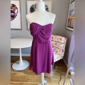 Zimmerman plum strapless dress silk size 3